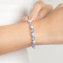 Load image into Gallery viewer, Baby Blue (Blue Chalcedony, Blue Lace Agate) Crystal Bracelet