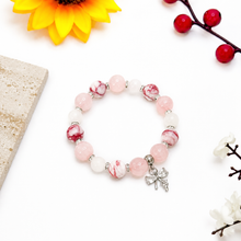 Load image into Gallery viewer, Pink Sorbet Crystal Bracelet (RARE Cinnabrite, Rose Quartz, White Jade)