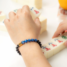 Load image into Gallery viewer, Kyanite x Black Agate (Gold Plated Abacus, S925 Pixiu) Crystal Bracelet