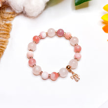 Load image into Gallery viewer, Baby Blush (Rose Quartz, Yan Yuan Agate, Pink Conch) Crystal Bracelet