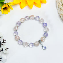 Load image into Gallery viewer, Icy Lilac (RARE Himalayan Pink Azeztulite, Lavender Milky Amethyst Quality AAA) Crystal Bracelet