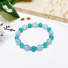 Load image into Gallery viewer, Mermaid Glow (Santa Maria Aquamarine, Peru Amazonite) Crystal Bracelet