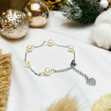 Load image into Gallery viewer, Pearl (Stainless Steel Chain Bracelet)