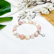 Load image into Gallery viewer, Baby Pink (Rose Quartz, Cream Trochus, Pink Opal) Crystal Bracelet