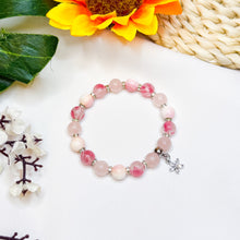 Load image into Gallery viewer, Misty Rose Crystal Bracelet (Rose Quartz, Rhodonite, Pink Conch)