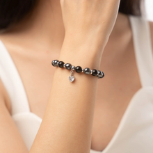 Load image into Gallery viewer, Black Eclipse (Black Tourmaline, Hematite) Crystal Bracelet