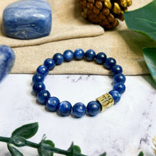 Load image into Gallery viewer, Kyanite (with Gold Plated Abacus)