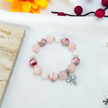 Load image into Gallery viewer, Pink Sorbet Crystal Bracelet (RARE Cinnabrite, Rose Quartz, White Jade)