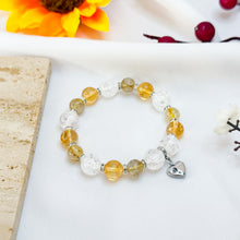 Load image into Gallery viewer, Imperial Wealth (Honey Citrine, Copper Rutilated Quartz, Crackled Clear Quartz) Crystal Bracelet