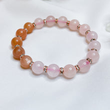 Load image into Gallery viewer, Rose Quartz x Orange Moonstone Crystal Bracelet