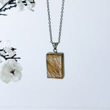 Load image into Gallery viewer, Collector's Grade Copper Rutilated Quartz S925 Pendant with 304 Stainless Steel Chain Necklace