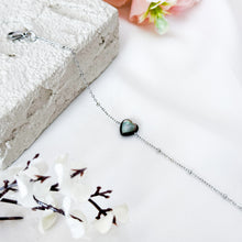 Load image into Gallery viewer, Dainty Abalone Shell Heart Chain Crystal Bracelet