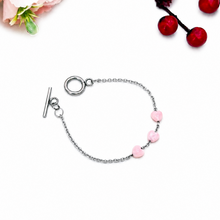 Load image into Gallery viewer, Dainty Pink Conch Chain Crystal Bracelet