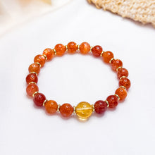 Load image into Gallery viewer, Fiery Fortune (Orange Sunstone, Honey Citrine) Crystal Bracelet