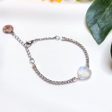 Load image into Gallery viewer, Rainbow Moonstone Tennis Chain Crystal Signature Upgraded V2.0 Tennis Chain Bracelet