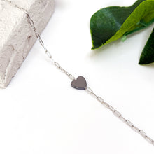 Load image into Gallery viewer, Hematite Stainless Steel Chain Crystal Bracelet