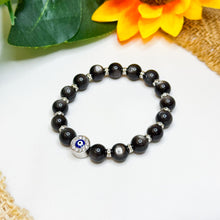 Load image into Gallery viewer, Silver Sheen Obsidian Crystal Bracelet