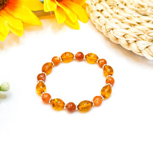 Load image into Gallery viewer, Golden Hour (Orange Sunstone, Baltic Amber) Crystal Bracelet