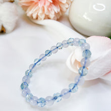Load image into Gallery viewer, Blue Topaz x Blue Chalcedony Crystal Bracelet