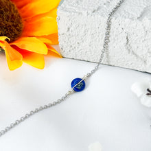 Load image into Gallery viewer, Lapis Lazuli Donut 305 Stainless Steel Chain Crystal Bracelet