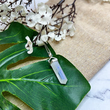 Load image into Gallery viewer, Rainbow Moonstone S925 Pendulum Necklace