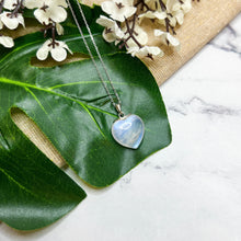 Load image into Gallery viewer, Rainbow Moonstone Heart S925 Necklace