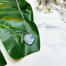 Load image into Gallery viewer, Rainbow Moonstone Heart S925 Necklace