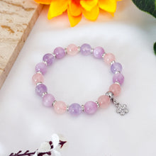 Load image into Gallery viewer, Periwinkle (Kunzite, Rose Quartz, Lavender Quartz) Crystal Crystal Bracelet