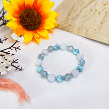 Load image into Gallery viewer, Sea Blue (Larimar, Blue Topaz, Blue Chalcedony) Crystal Bracelet