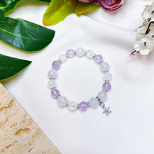 Load image into Gallery viewer, Euphoria (Lavender Quartz, Blue Chalcedony, Rainbow Moonstone) Crystal Bracelet