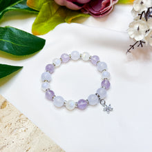 Load image into Gallery viewer, Euphoria (Lavender Quartz, Blue Chalcedony, Rainbow Moonstone) Crystal Bracelet