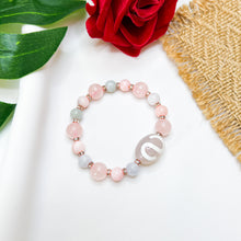 Load image into Gallery viewer, 'S' Hook (Money Hook Dzi Agate Bead, Pink Opal, Green Jade, Rose Quartz) Crystal Bracelet