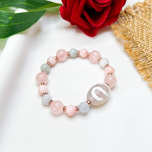 Load image into Gallery viewer, 'S' Hook (Money Hook Dzi Agate Bead, Pink Opal, Green Jade, Rose Quartz) Crystal Bracelet