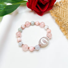 Load image into Gallery viewer, 'S' Hook (Money Hook Dzi Agate Bead, Pink Opal, Green Jade, Rose Quartz) Crystal Bracelet