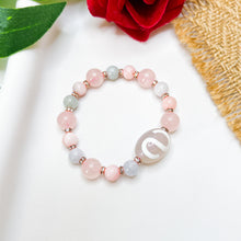 Load image into Gallery viewer, 'S' Hook (Money Hook Dzi Agate Bead, Pink Opal, Green Jade, Rose Quartz) Crystal Bracelet