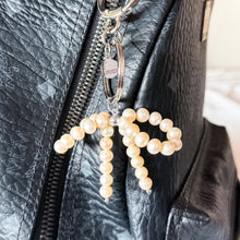 Load image into Gallery viewer, Ameliorate Crystals' Signature: Freshwater Pearls Ribbon Bow Signature Crystal Keychain