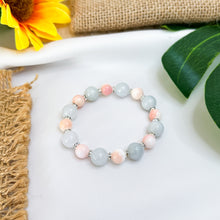 Load image into Gallery viewer, Green Jade x Pink Conch (Queen Shell) Crystal Bracelet