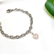 Load image into Gallery viewer, Heart Crystal S925 Sterling Silver 304 Stainless Steel Cable Chains