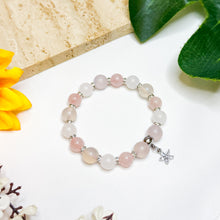Load image into Gallery viewer, Pink Cherry Blossom (Rose Quartz, White Jade, Chalcedony) Crystal Bracelet