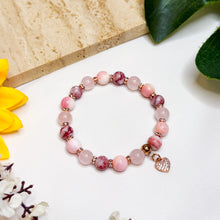 Load image into Gallery viewer, Strawberry Ice Cream Crystal Bracelet (RARE Cinnabrite, Rose Quartz, Pink Conch)
