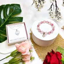 Load image into Gallery viewer, Misty Rose Bracelet & Necklace Giftset with FREE Crystal Blind Box