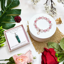 Load image into Gallery viewer, Misty Rose Bracelet & Necklace Giftset with FREE Crystal Blind Box