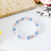 Load image into Gallery viewer, Mini Gummy (Rose Quartz, Icy White Jade, Aquamarine) Crystal Bracelet