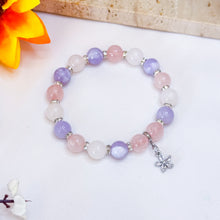 Load image into Gallery viewer, Rose Berry Milk (Rose Quartz, Lavender Milky Amethyst, White Jade) Crystal Bracelet