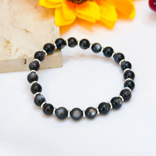 Load image into Gallery viewer, Mini Silver Sheen Obsidian Crystal Bracelet