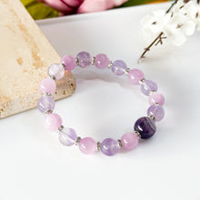 Load image into Gallery viewer, Lilac Mulberry (Chevron Amethyst, Kunzite, Lavender Quartz Crystal Bracelet