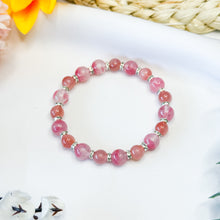Load image into Gallery viewer, Scarlet Sakura Crystal Bracelet (Sakura Rhodonite, Yan Yuan Agate)