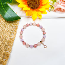 Load image into Gallery viewer, Baby Rose (Kunzite, Yan Yuan Agate, Rose Quartz) Crystal Bracelet