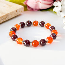 Load image into Gallery viewer, Sweet Enchantress (Natural Starlight Garnet, Carnelian) Crystal Bracelet