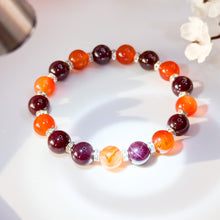 Load image into Gallery viewer, Sweet Enchantress (Natural Starlight Garnet, Carnelian) Crystal Bracelet